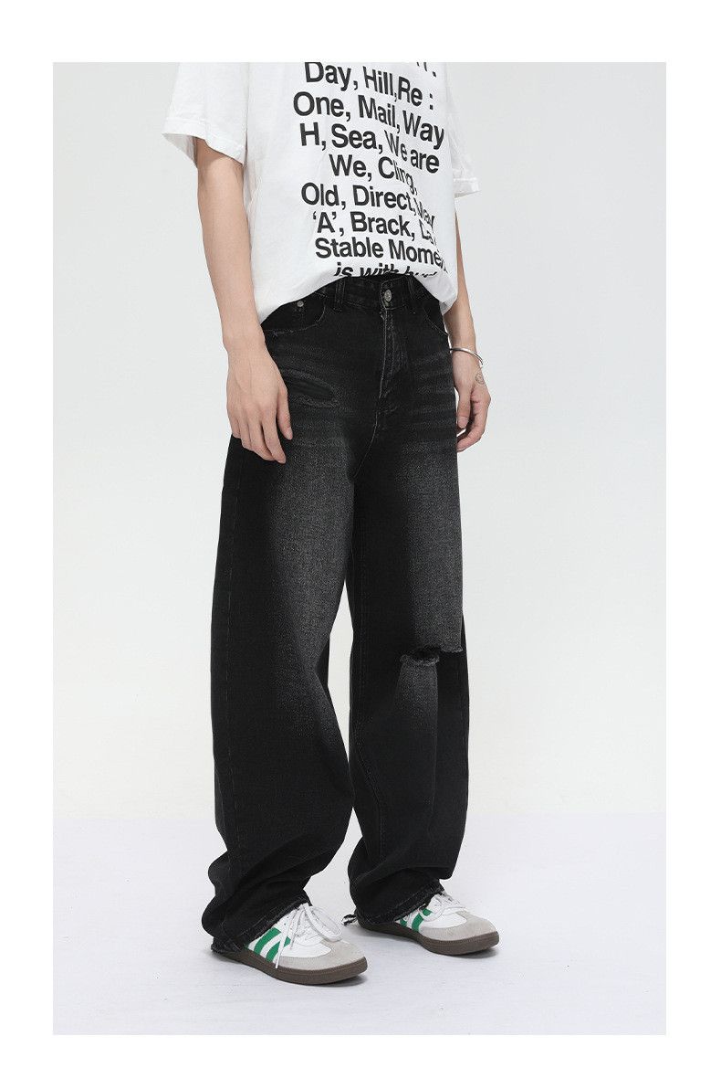 Japanese Brand × Jean Japanese retro distressed washed casual loose scimitar jeans Size US 32 / EU 48 - 3 Thumbnail