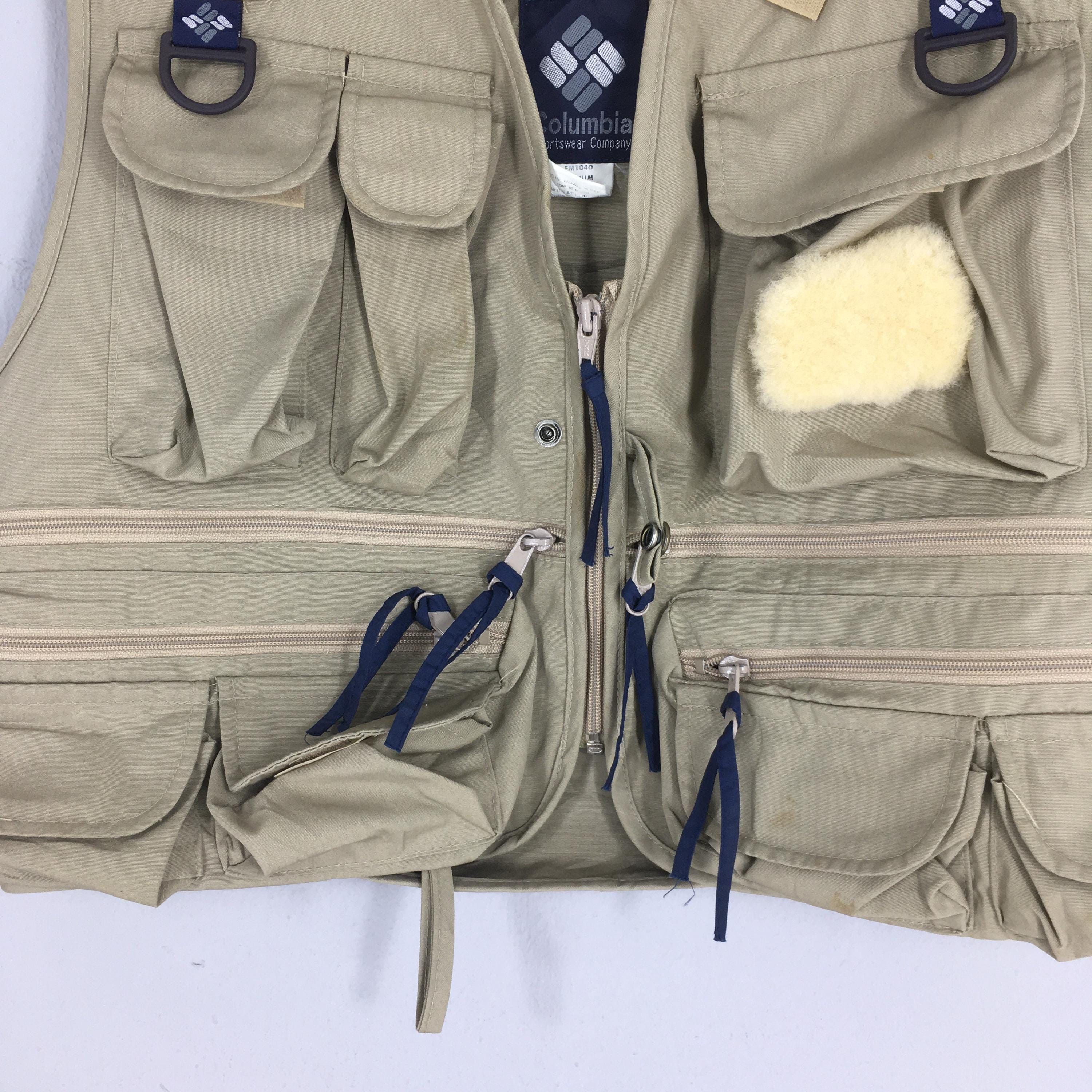 Columbia Vintage 90's Columbia Tactical Vest Beige Jacket Medium Size US L / EU 52-54 / 3 - 3 Thumbnail