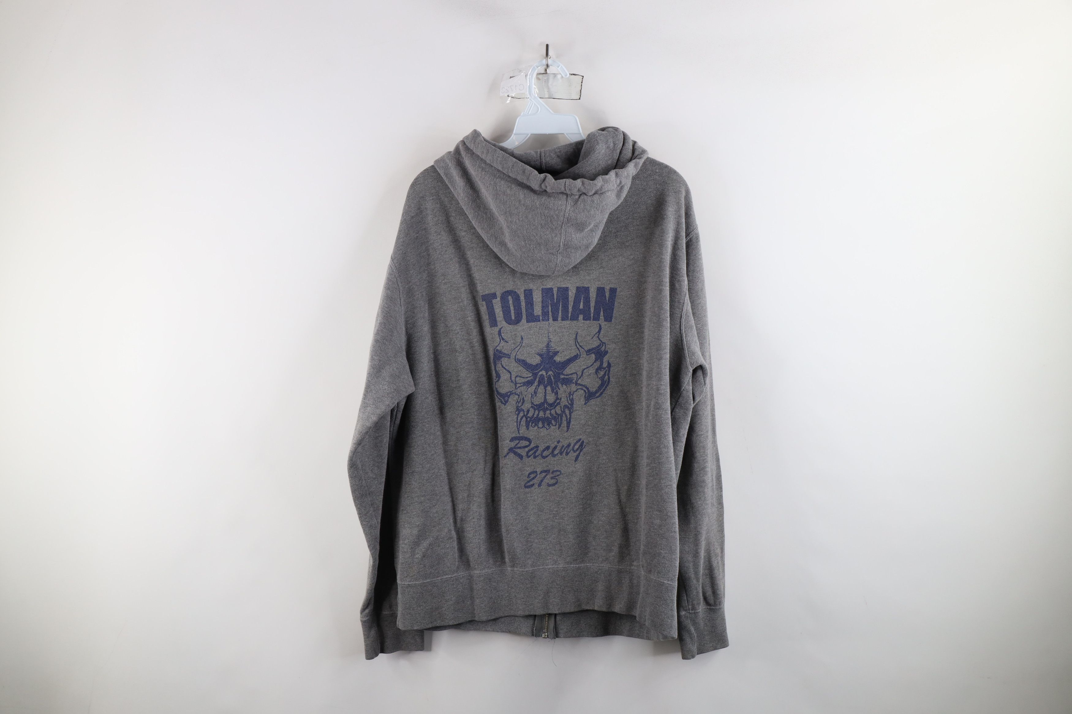 Vintage Vintage Y2K Streetwear Skull Fire Flames Full Zip Hoodie Size US L / EU 52-54 / 3 - 12 Thumbnail