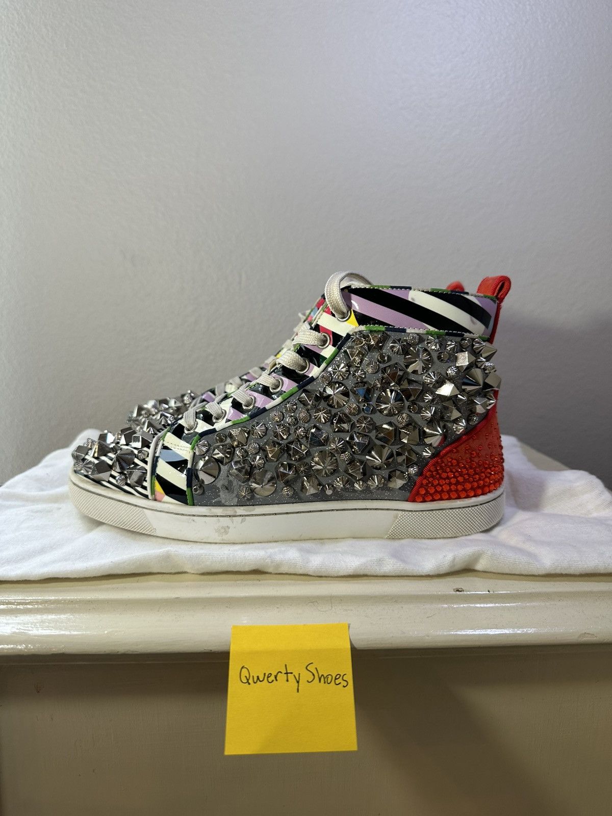 Christian Louboutin Christian Louboutin Rockstud Hightop Size US 8 / IT 38 - 1 Thumbnail