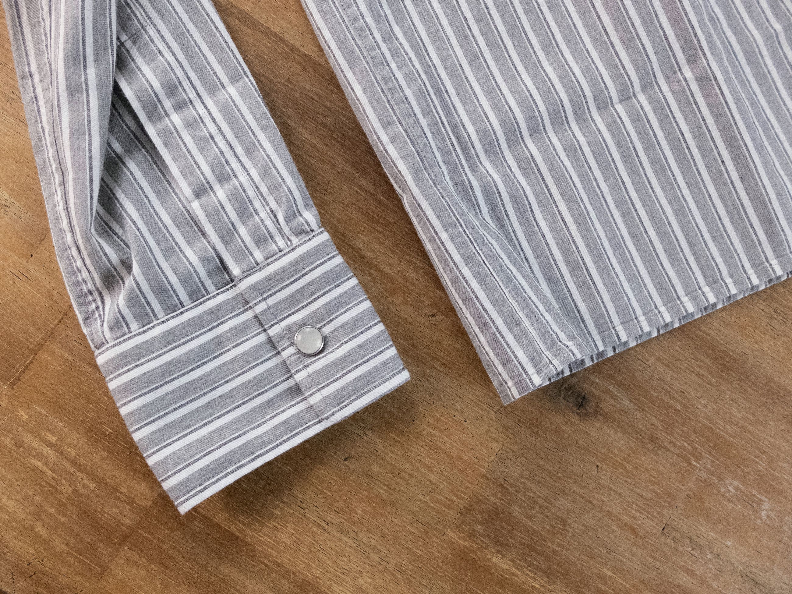 Aspesi ASPESI gray striped flannel cotton dress shirt Size Large Size US L / EU 52-54 / 3 - 5 Thumbnail