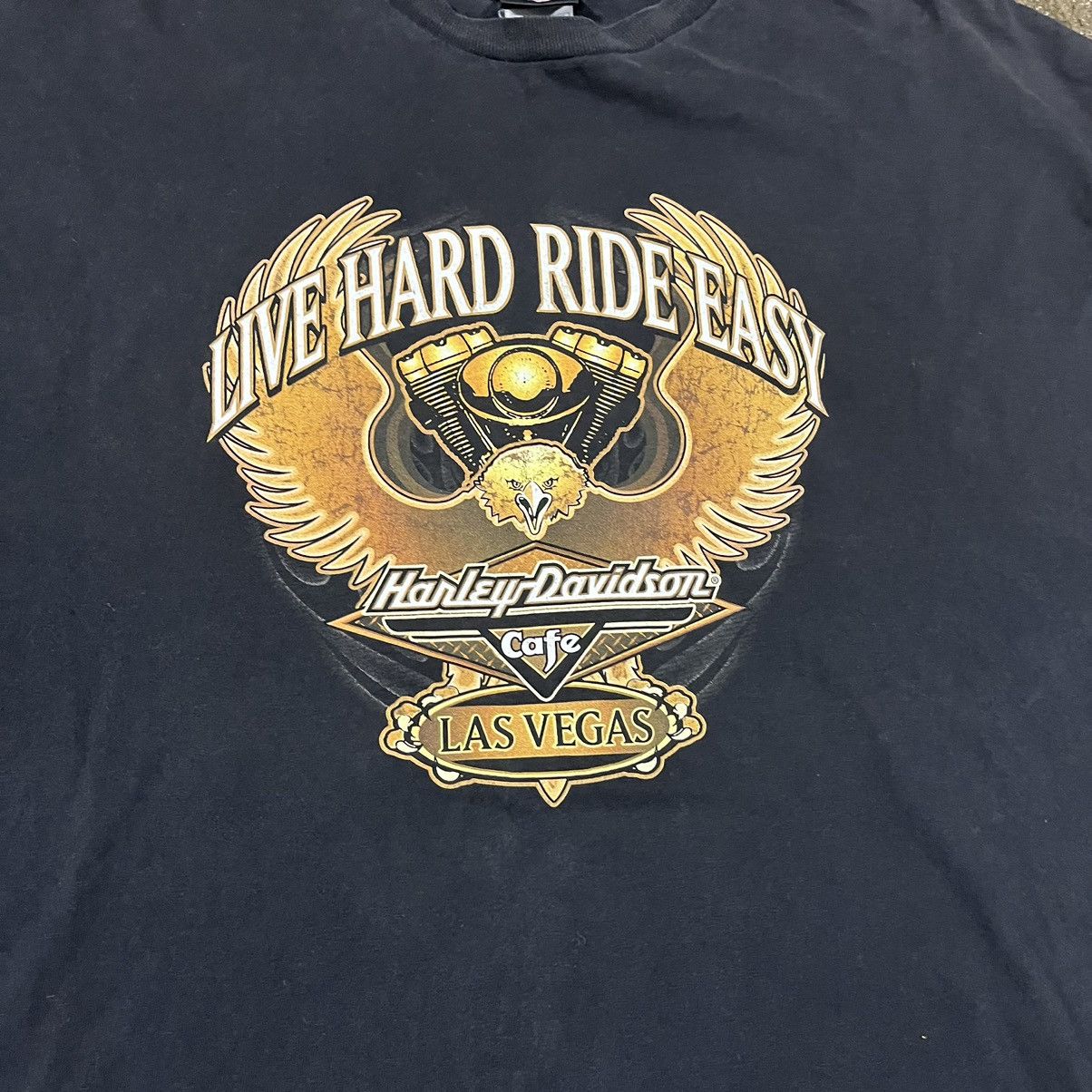 Harley Davidson × Vintage Crazy Vintage Harley Davidson Cafe Eagle Wings Tee Shirt 3XL Size US XXL / EU 58 / 5 - 6 Thumbnail