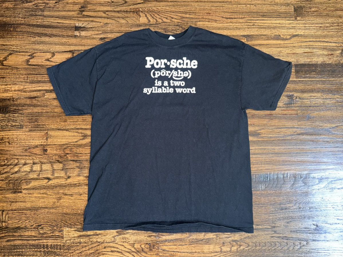 Vintage Vintage Porsche Automobile Funny T-Shirt “Por/Sha” Black XL Size US XL / EU 56 / 4 - 1 Thumbnail