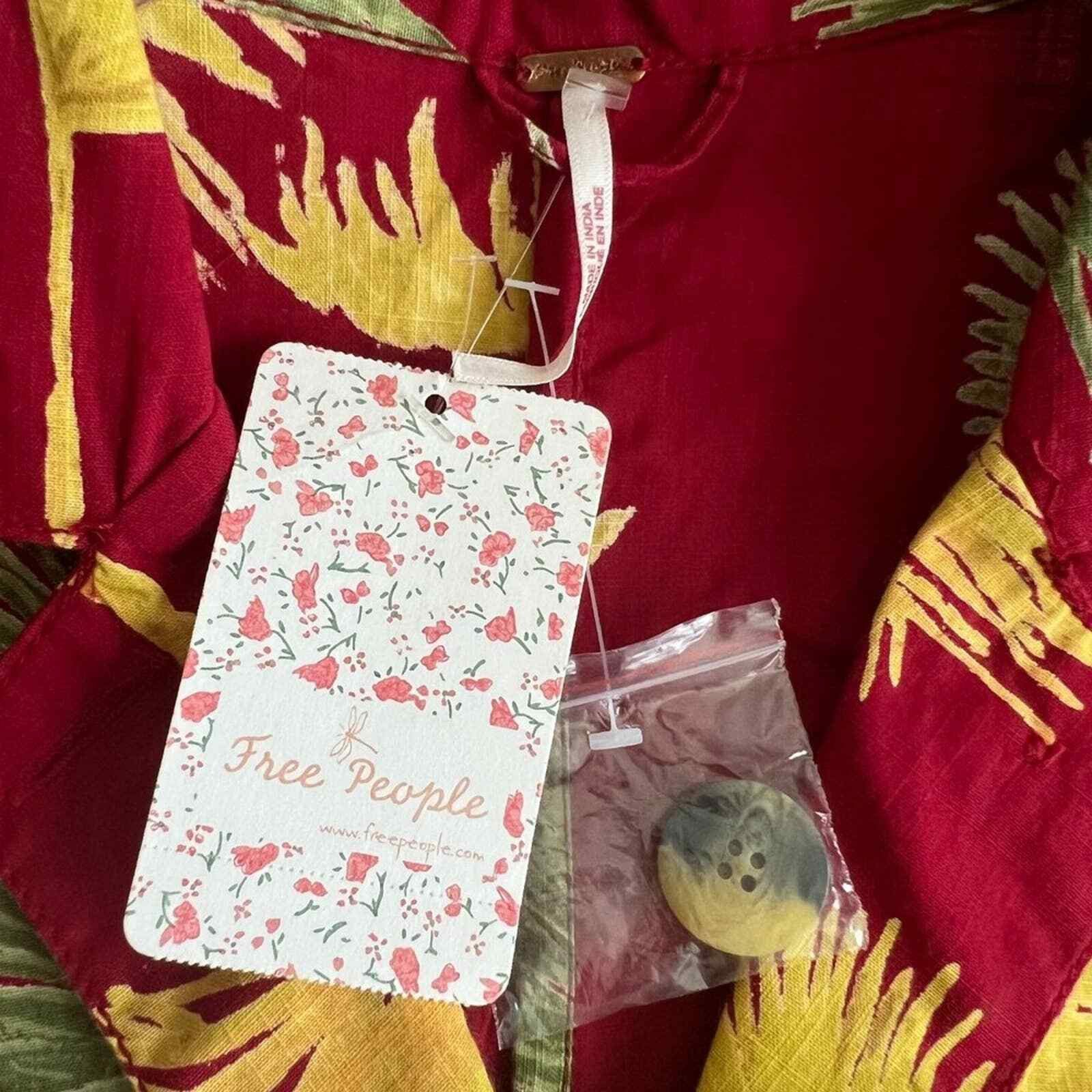 Free People Free People Malibu Red Printed Romper, S Size 30" / US 8 / IT 44 - 10 Thumbnail