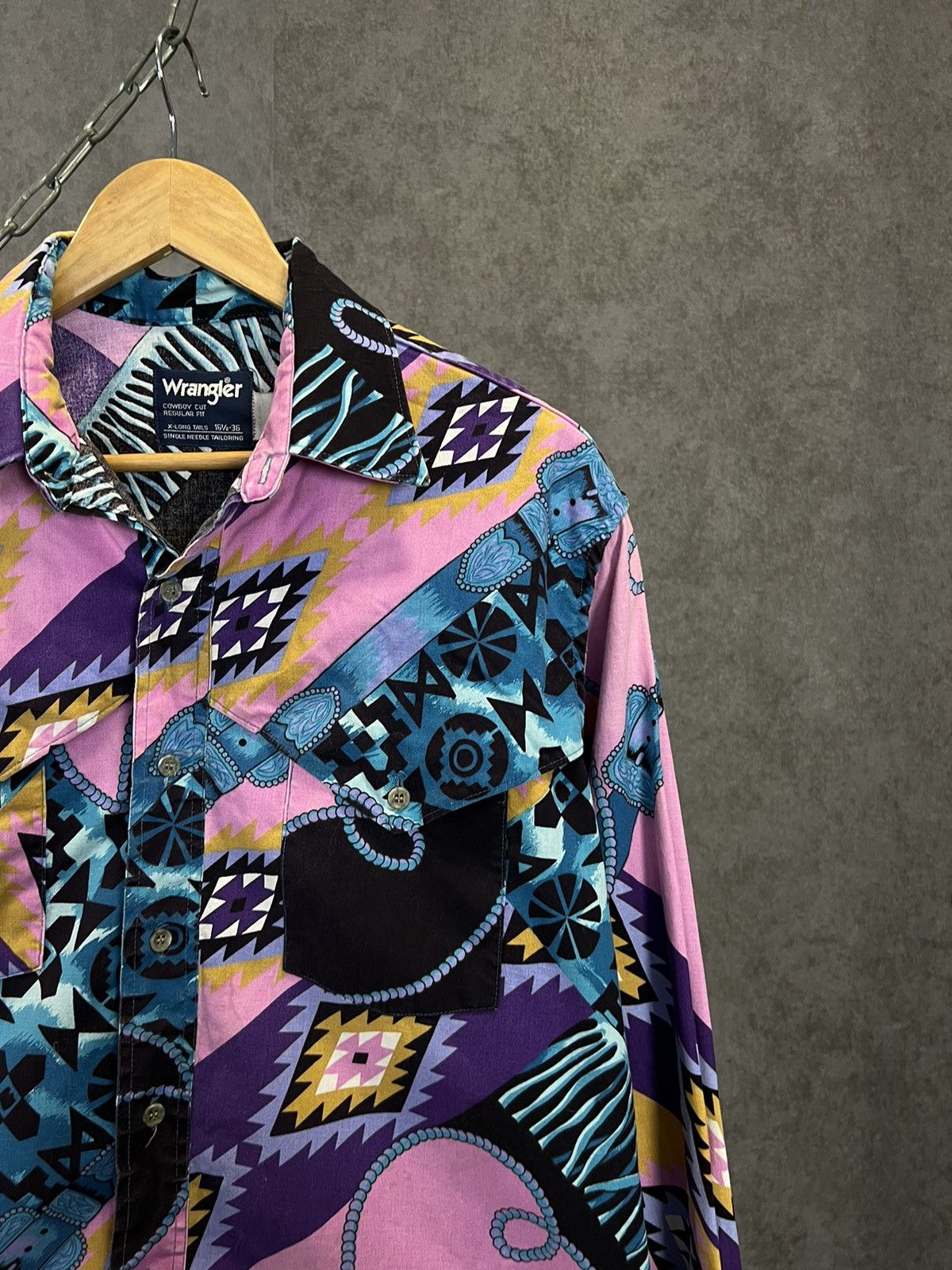 Wrangler Wrangler Cowboy Cut western designer vintage shirt Size US XL / EU 56 / 4 - 2 Thumbnail