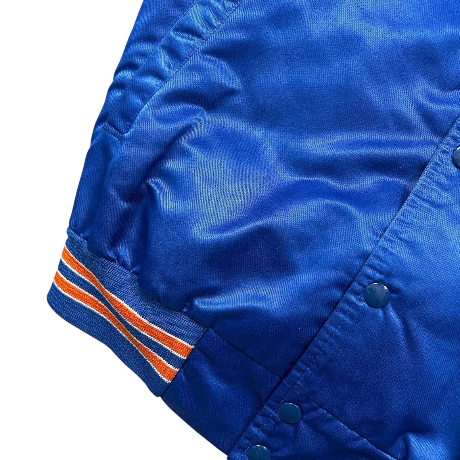 MLB VTG 90s NEW YORK METS CHALK LINE SATIN JACKET SPELL OUT Size US M / EU 48-50 / 2 - 8 Thumbnail