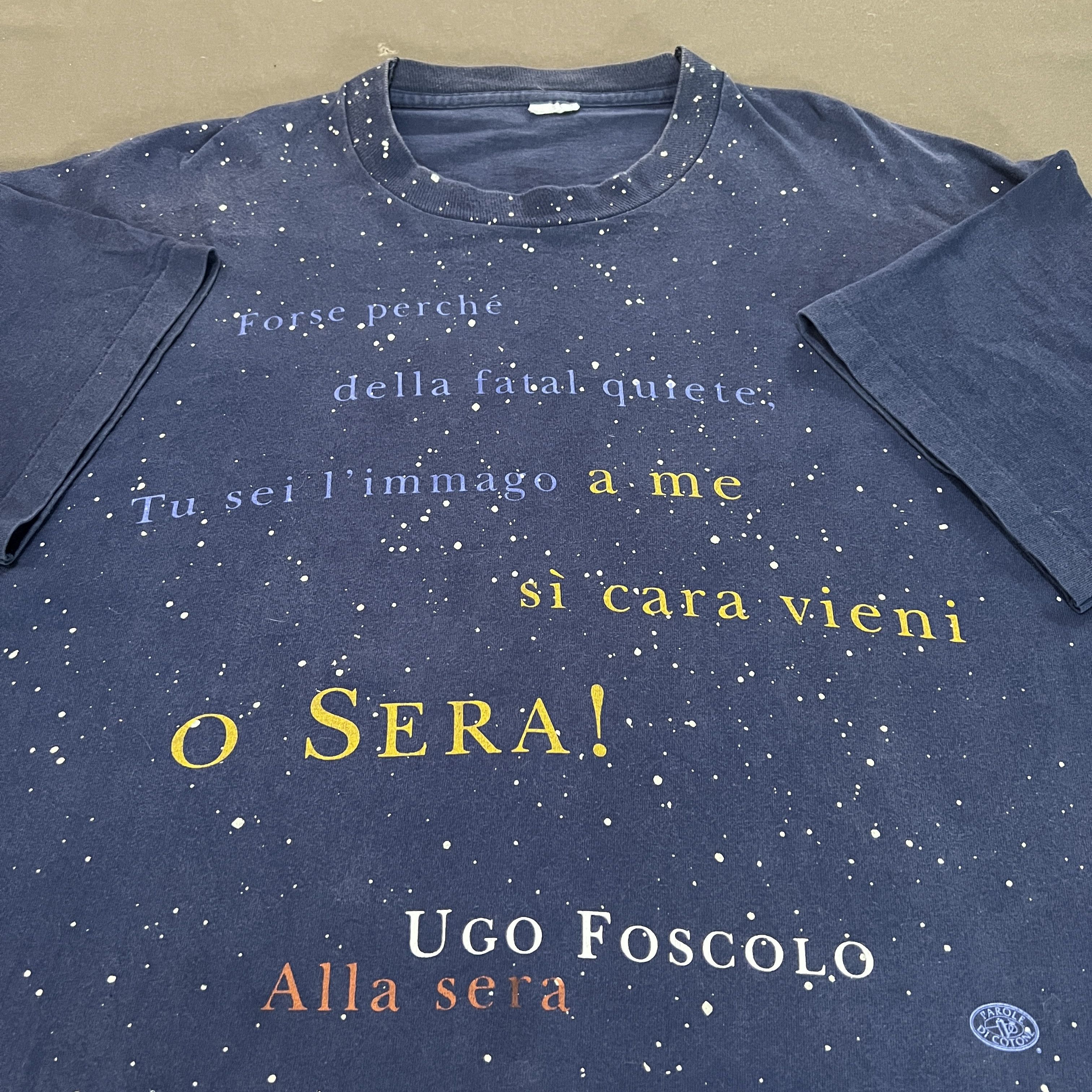 Vintage 90s Ugo Foscolo Poet Poetry Novels Parole di cotone