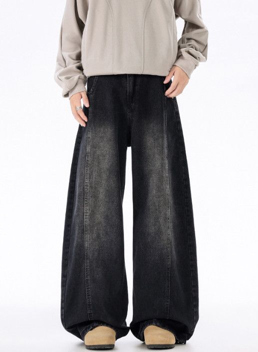 Japanese Brand Men's Japanese retro distressed patchwork straight leg jeans Size US 32 / EU 48 - 1 Thumbnail