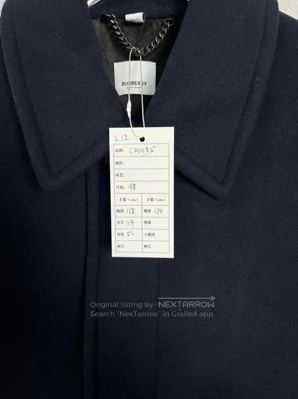 Burberry Burberry Navy Cotton Long Coat for Men. Size US M / EU 48-50 / 2 - 8 Thumbnail