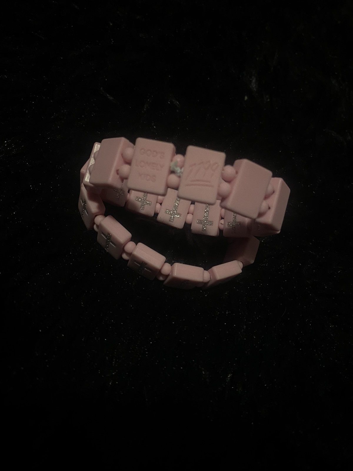1199 Bazo1199 Pink cross bracelet Size ONE SIZE - 5 Thumbnail