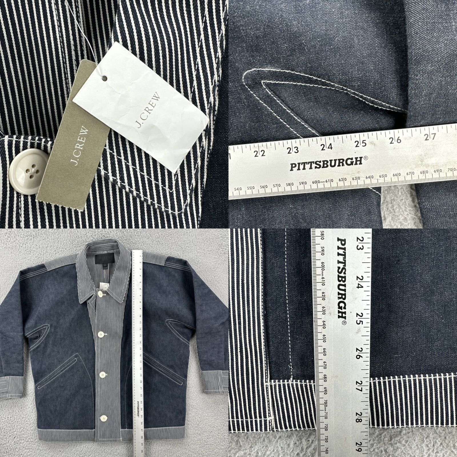 J.Crew VINTAGE J.CREW Jacket Men L Heavyweight Cotton Denim NWT Blue Collection Size US L / EU 52-54 / 3 - 8 Thumbnail