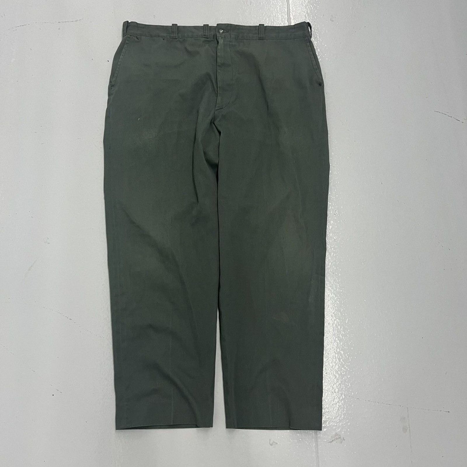 Other Vintage 60s Green Sanforized Cotton Workwear Chinos 42x30 Size US 42 / EU 58 - 1 Thumbnail