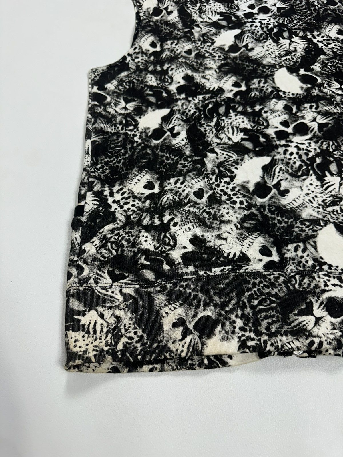 Japanese Brand Glad News Fullprint Skeleton Skull Short Sleeve ZipHoodies Size US M / EU 48-50 / 2 - 16 Thumbnail