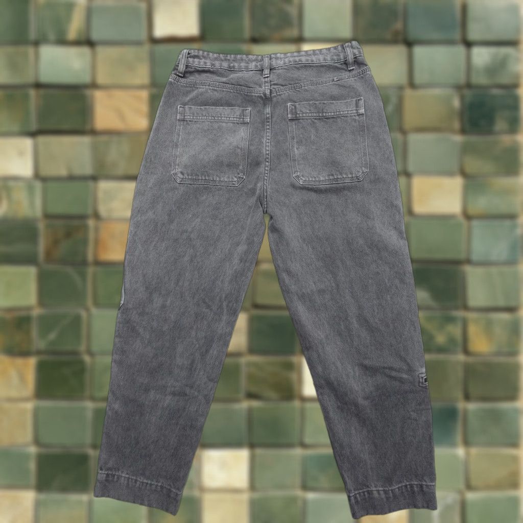 Vintage KanCan High Rise Heavyweight Cargo Jeans Womens 9 / 28 Gray Baggy Oversized Size 28" / US 6 / IT 42 - 1 Thumbnail