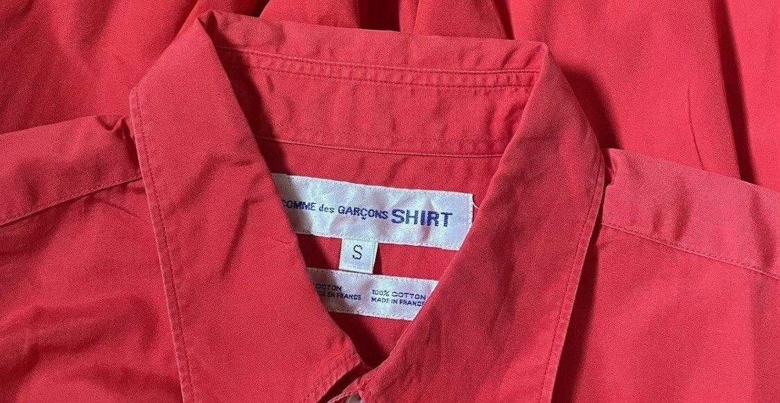 Comme des Garcons Vintage CDG SHIRT red button up shirt Size US L / EU 52-54 / 3 - 3 Thumbnail