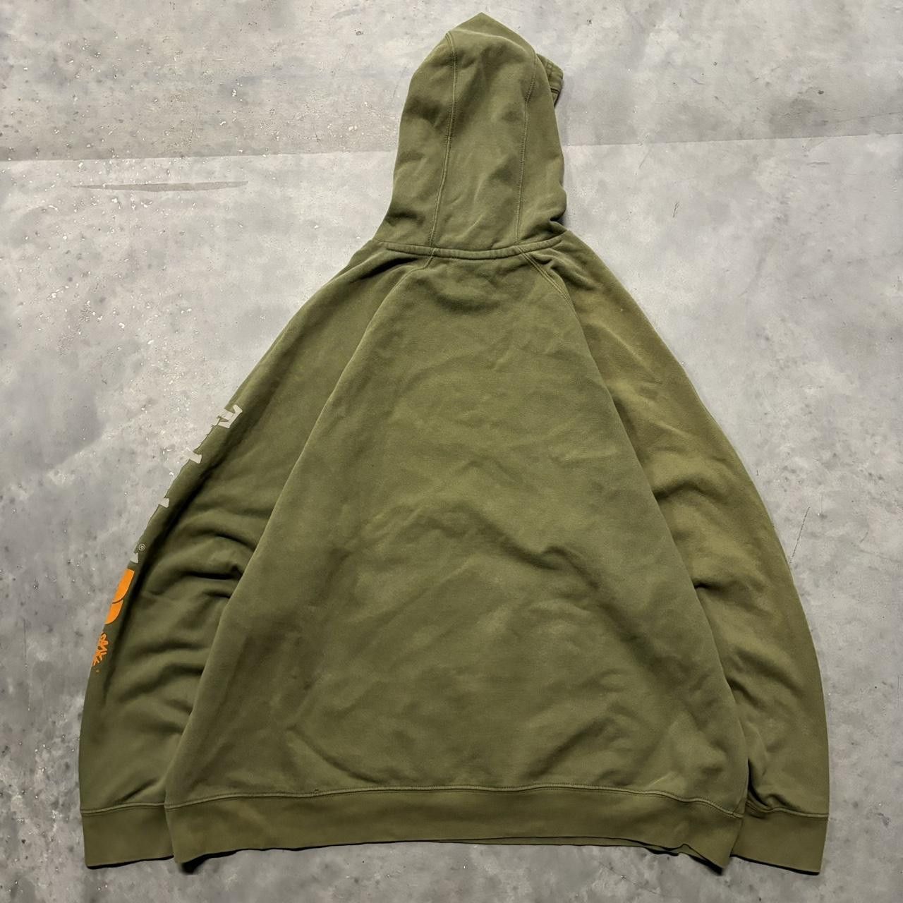Timberland × Vintage Crazy Vintage Y2K/2000s Faded Khaki Green Earth Tone Timberland Essential Hoodie! Size US XL / EU 56 / 4 - 7 Thumbnail