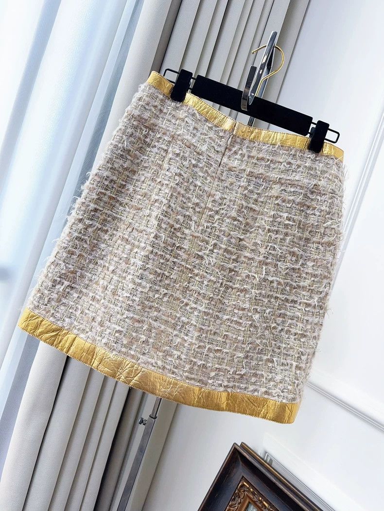 Chanel Chanel 19A Egyptian Pineapple Gold Skirt Size 28" / US 6 / IT 42 - 2 Thumbnail