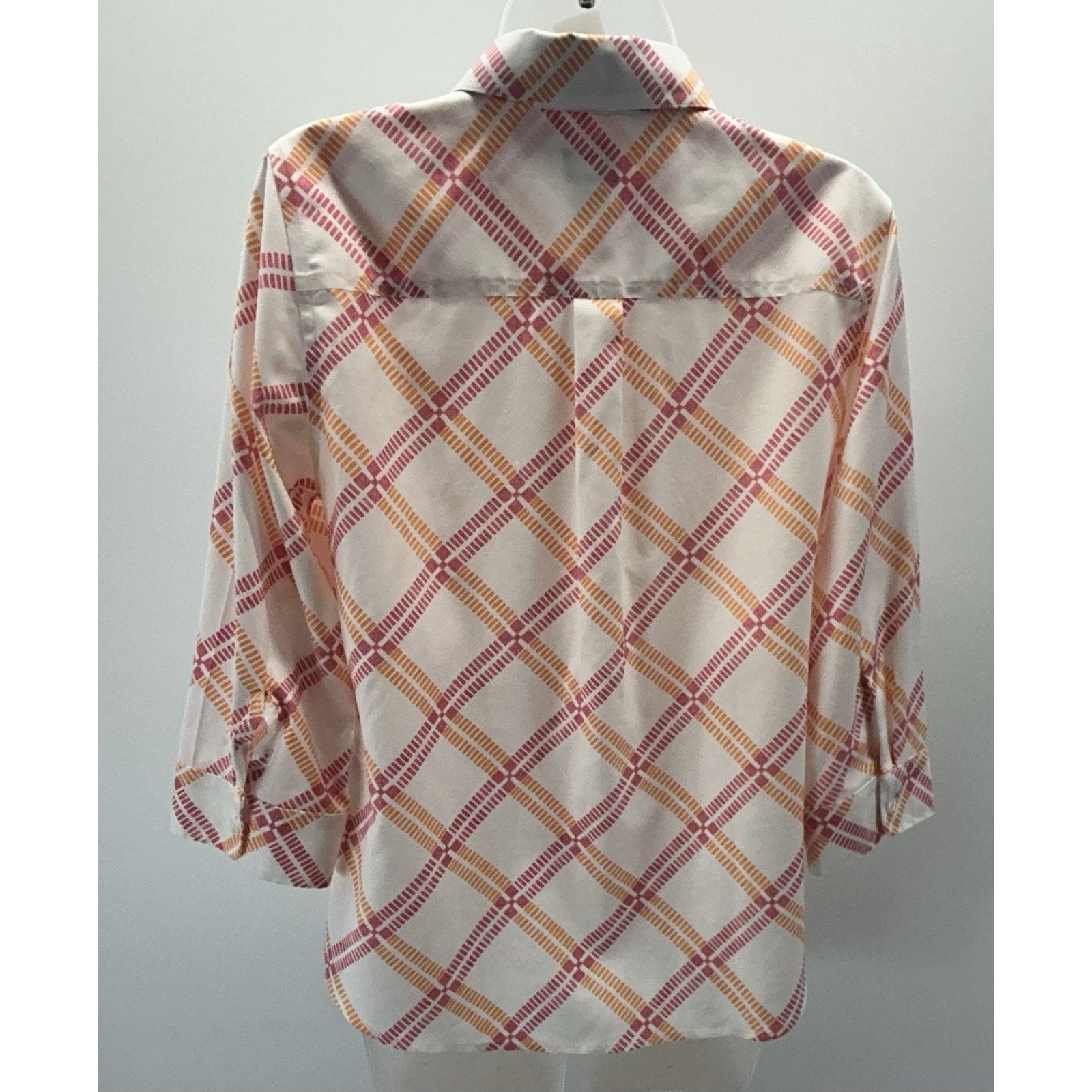 Chicos Chico's Summer White Blouse Pink Orange Sz00 US 0/2 Size XS / US 0-2 / IT 36-38 - 6 Thumbnail