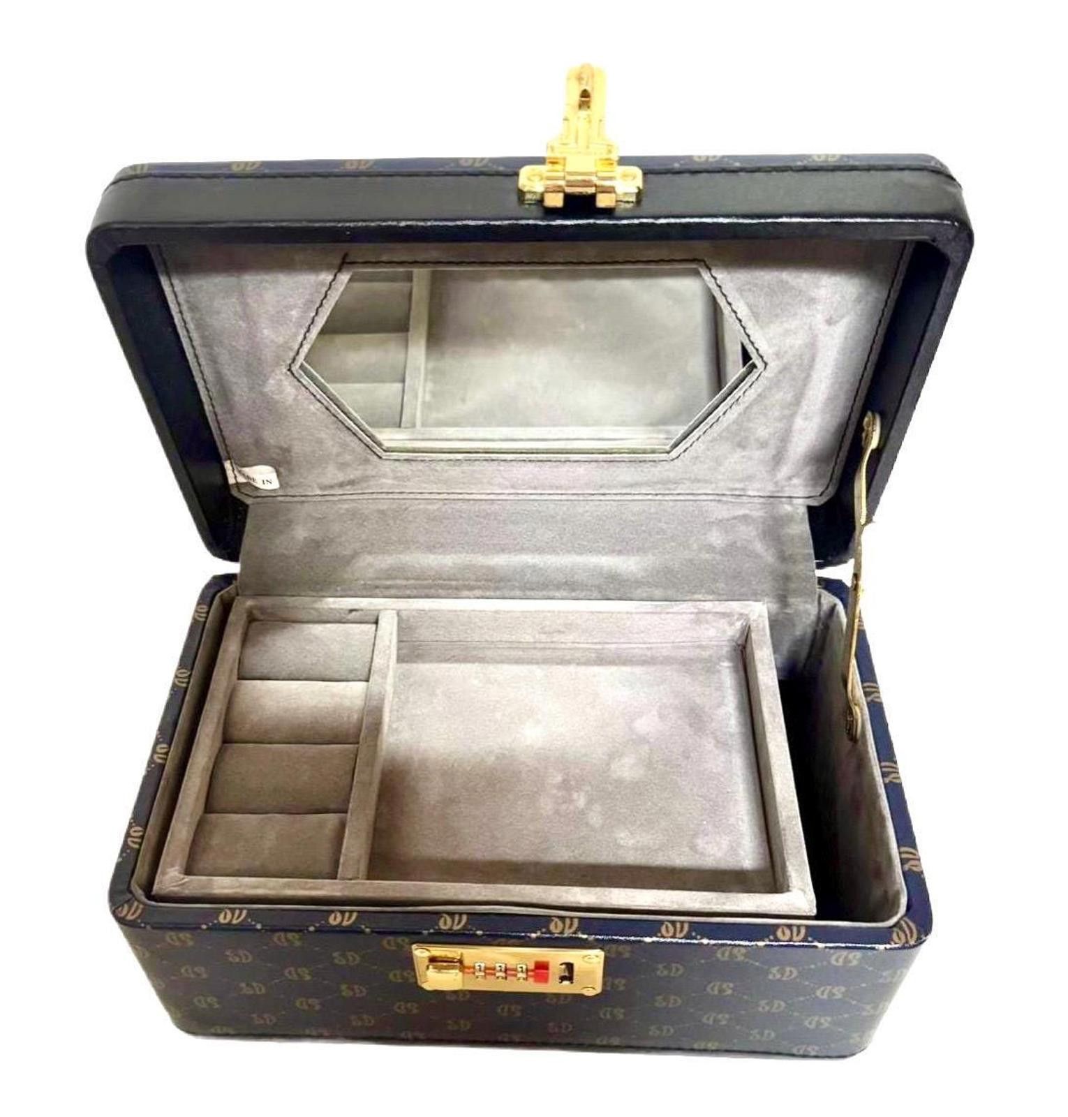 Other Jewelry Briefcase Box Blue PU Leather, Portable Organizer Size ONE SIZE - 2 Thumbnail