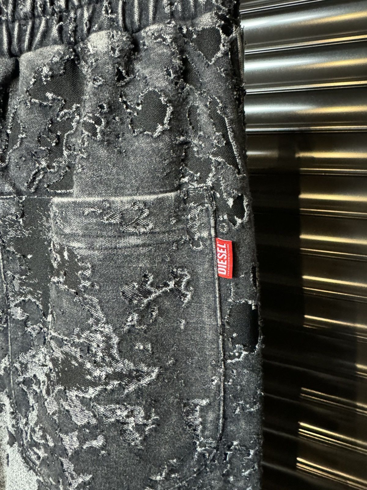 Diesel Diesel Black Burnout Camo Track Sweatpants - Medium Size US 30 / EU 46 - 7 Thumbnail