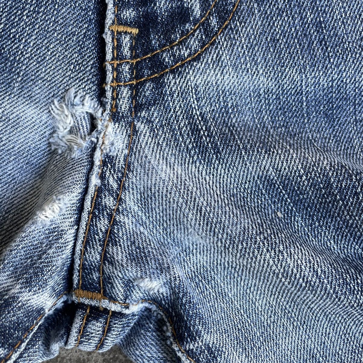 Edwin 🔥Vintage Edwin 503 Stoned Washed Ripped Distress Denim Jeans Size US 30 / EU 46 - 10 Thumbnail