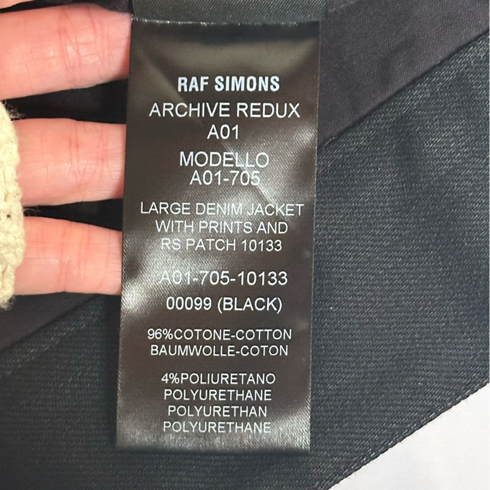 Joy Division × Raf Simons Redux SS18 Joy Division Black Denim Jacket size M Logo Patch Size US M / EU 48-50 / 2 - 11 Thumbnail