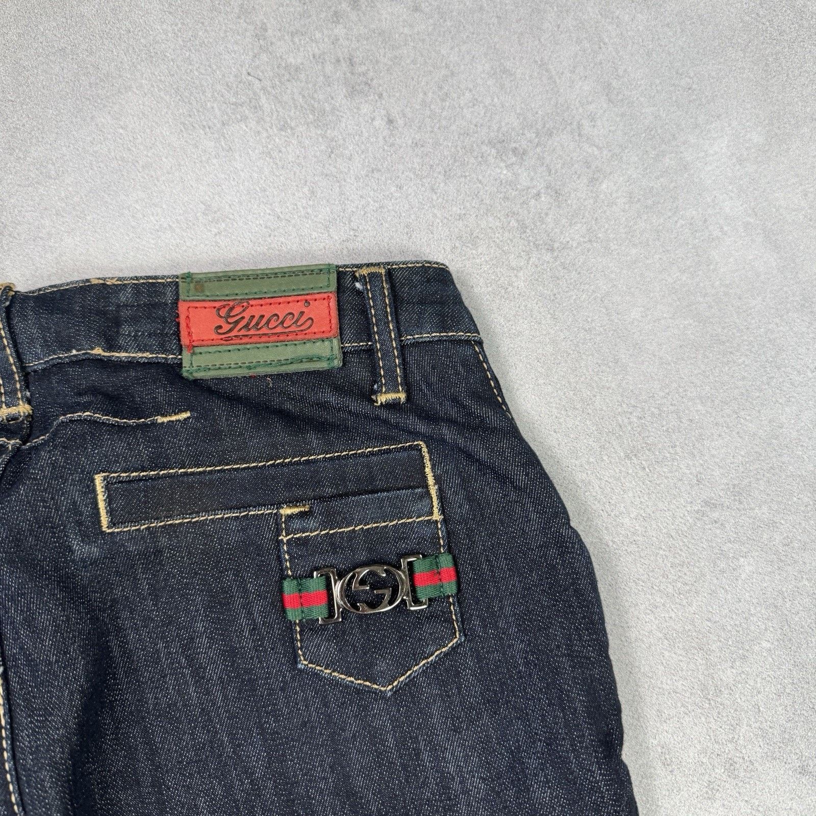 Gucci Vintage Gucci Breeches Denim Pants Blue Avant Garde Cropped Size 27" / US 4 / IT 40 - 19 Thumbnail