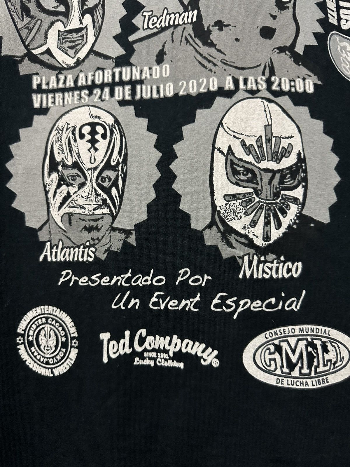 Tedman × WWE × WWF Tedman De Lucha Libre Wrestling Faded Tee Size US L / EU 52-54 / 3 - 5 Thumbnail