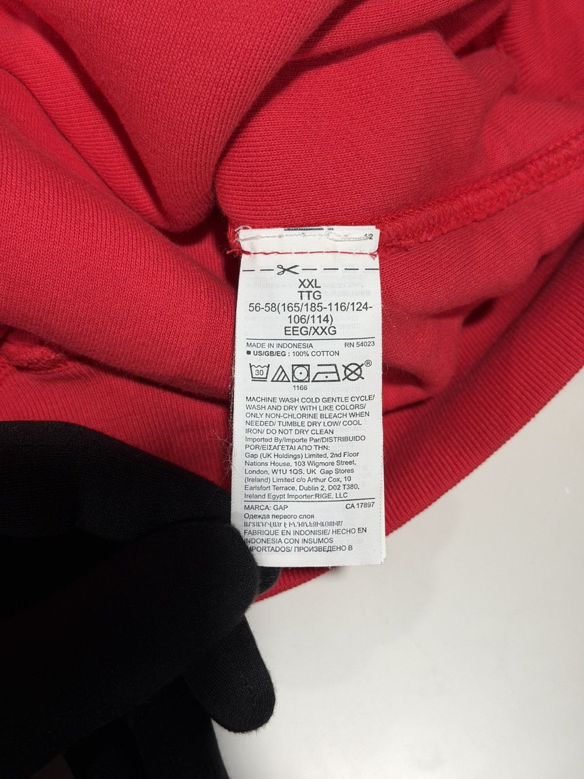 Gap × Yeezy Yeezy Gap Kanye West Red Double Layered Perfect Hoodie XXL Size US XXL / EU 58 / 5 - 9 Thumbnail