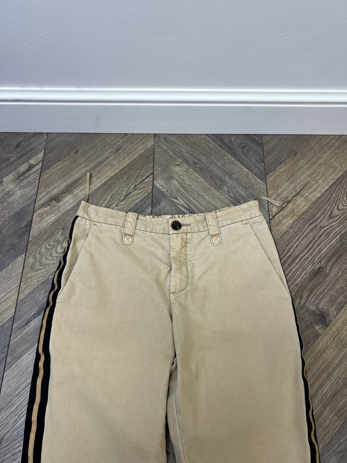 Designer × Vintage × Zadig & Voltaire Vintage Zadig & Voltaire cotton Stripe Women’s Trousers Size 31" - 7 Thumbnail