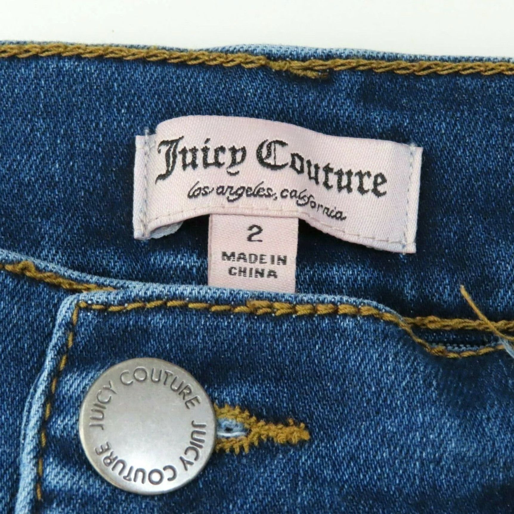Juicy Couture Juicy Couture Bermuda Shorts Women 2 Blue Denim Stretch Regular 5-Pocket Design Jeans Size 26" / US 2 / IT 38 - 4 Thumbnail