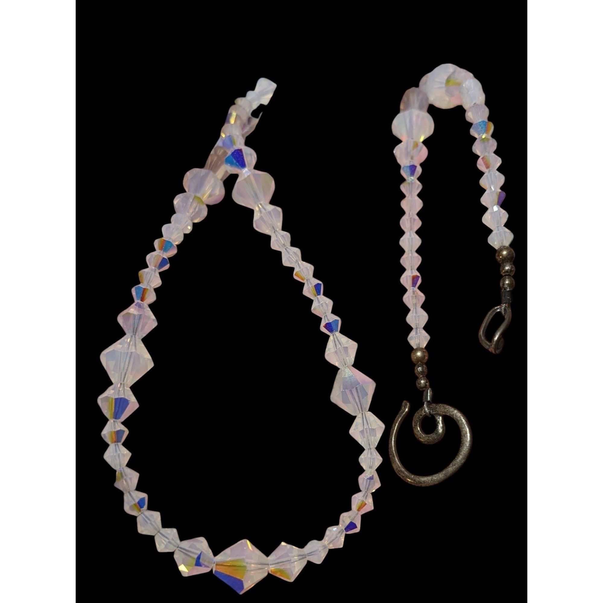 Other Whimsical Sterling Aurora Borealis Glass Necklace Size ONE SIZE - 4 Thumbnail