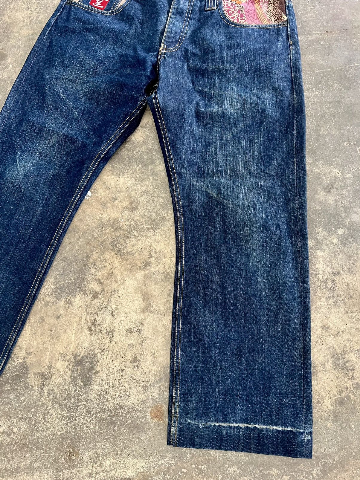 Japanese Brand VINTAGE SKULL JAPANESE TRADITIONAL SELVEDGE KODAMA JEANS Size US 34 / EU 50 - 6 Thumbnail