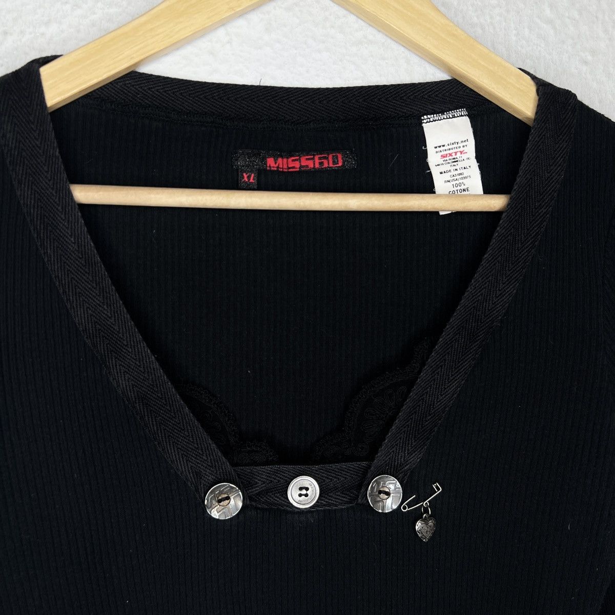 Miss Sixty Miss Sixty Vintage Longsleeve Blouse Black Retro Y2K Logo Size L / US 10 / IT 46 - 4 Thumbnail