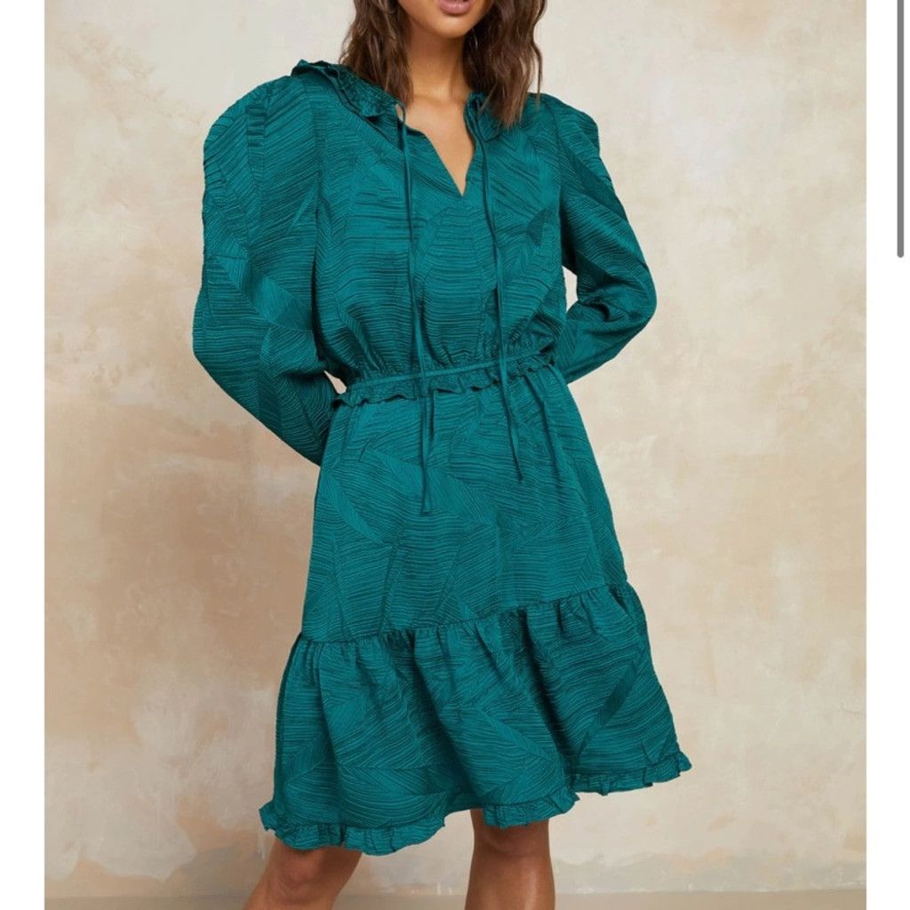 Current Air Current Air Crinkled Puff Sleeve Mini Dress Size S / US 4 / IT 40 - 1 Thumbnail