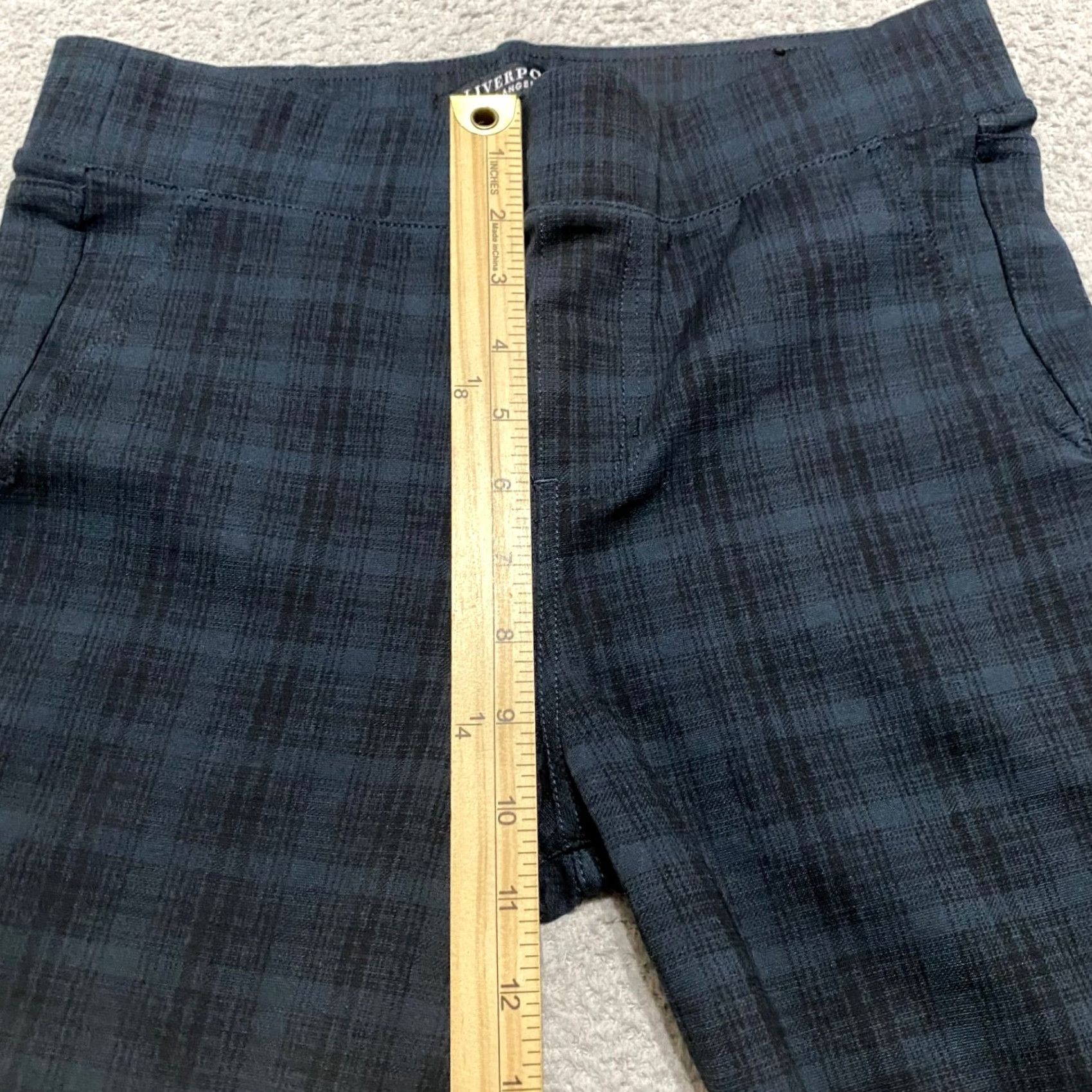 Vintage Liverpool Jeans Women's Pants Gray Plaid Skinny Mid Rise Stretch 6 N/A Size 28" / US 6 / IT 42 - 7 Thumbnail