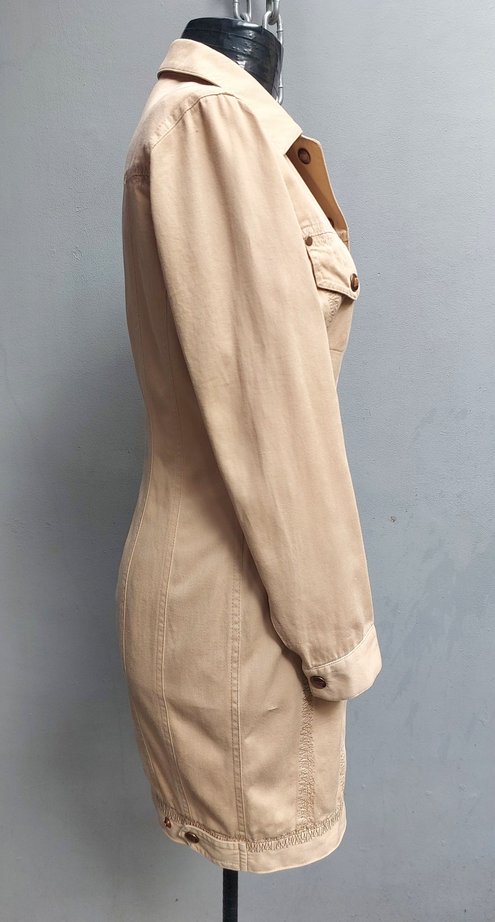 Jean Paul Gaultier Junior Gaultier Beige Utility Shirt Dress Size S / US 4 / IT 40 - 5 Thumbnail