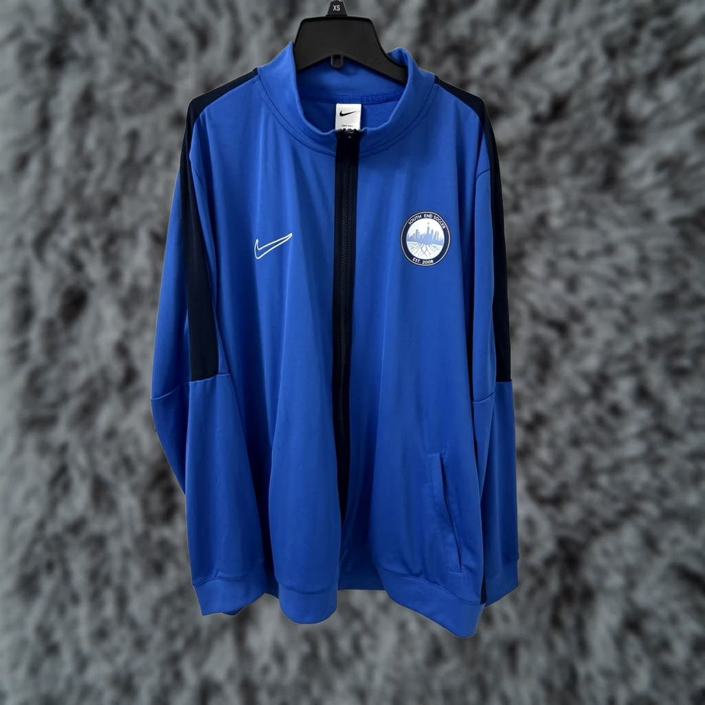 Nike Nike Track Jacket Mens XXL Blue Slim Dri-Fit Full Zip 2XL Pro Combat Soccer Logo Jersey Casual Activewear Size US XXL / EU 58 / 5 - 1 Thumbnail