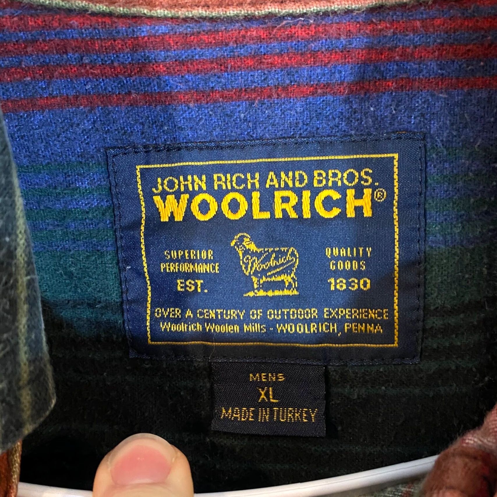 Vintage Woolrich Shirt Mens XL Red Blue Striped Button-Up Casual Flannel L/S Shirt Mens XL Red Blue Striped Button-Up Casual Flannel L/S Size US XL / EU 56 / 4 - 4 Thumbnail