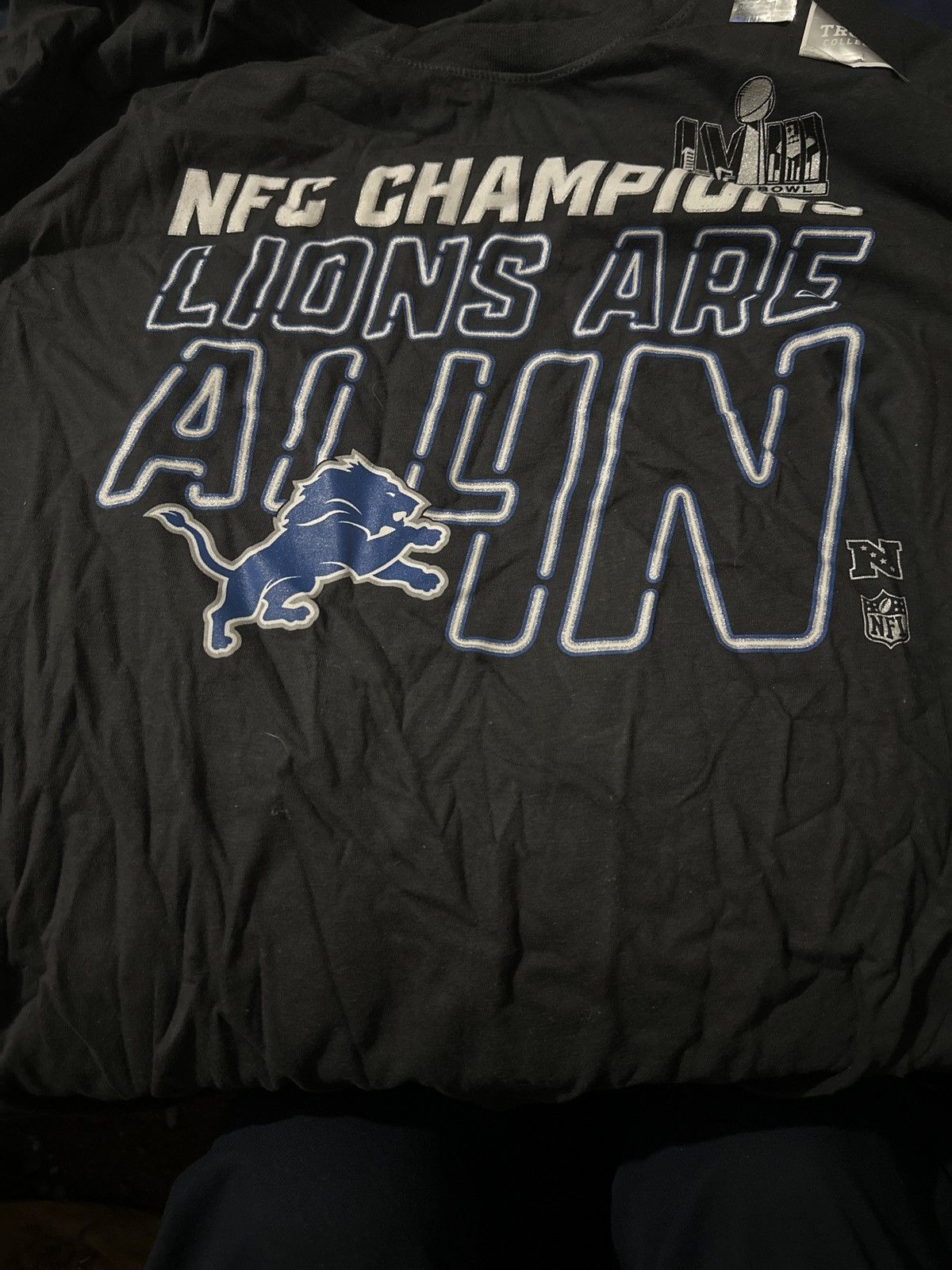 Nike Grey Nike Tee NFC Champions Detroit Lions Size US XL / EU 56 / 4 - 1 Thumbnail