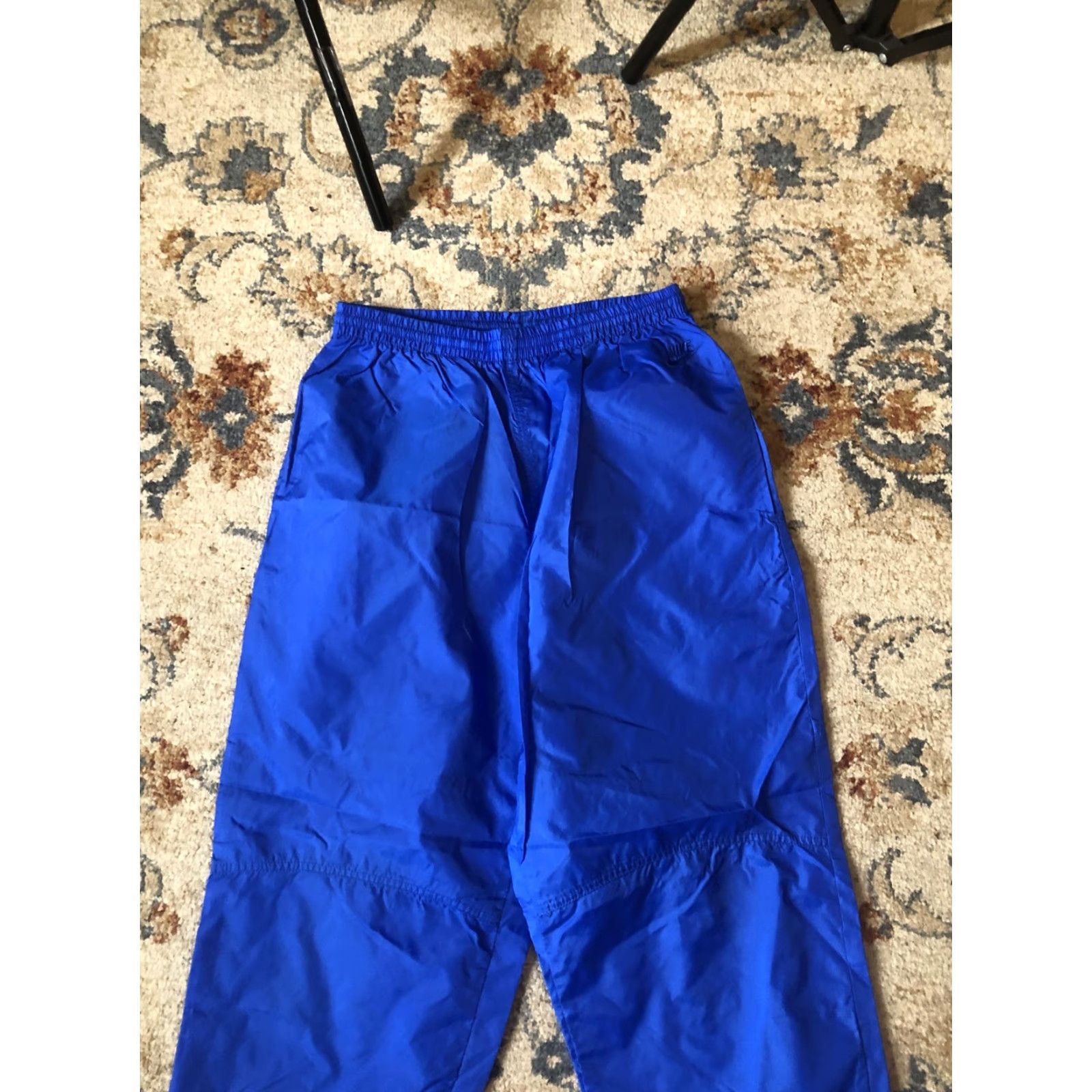 Nike VINTAGE Nike Track Pants Mens L Blue Nylon Warm Up Windbreaker Athletic 90s Size US 33 - 2 Thumbnail