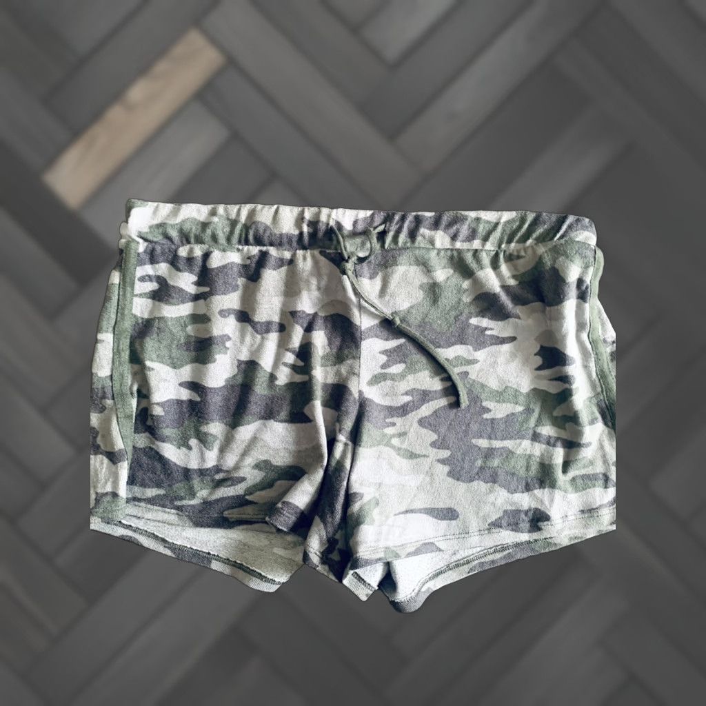 Lucky Brand Lucky Brand Shorts Womens Medium Camo Stretch Knit Drawstring Athletic Running & Jogging Womens Size 42" / US 20 - 1 Thumbnail