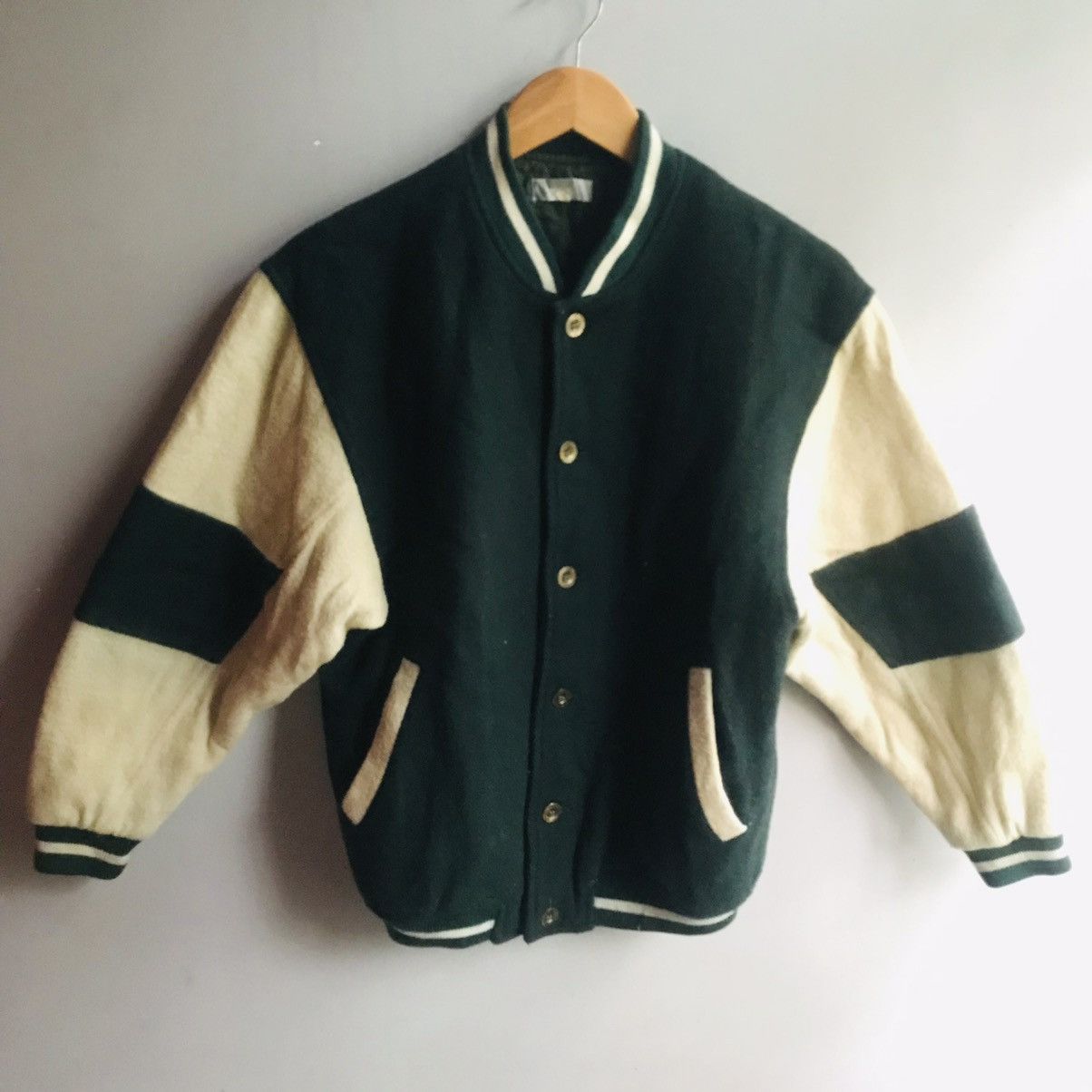Japanese Brand × Vintage 90’s Japanese Wool Varsity Jacket Size US M / EU 48-50 / 2 - 2 Thumbnail