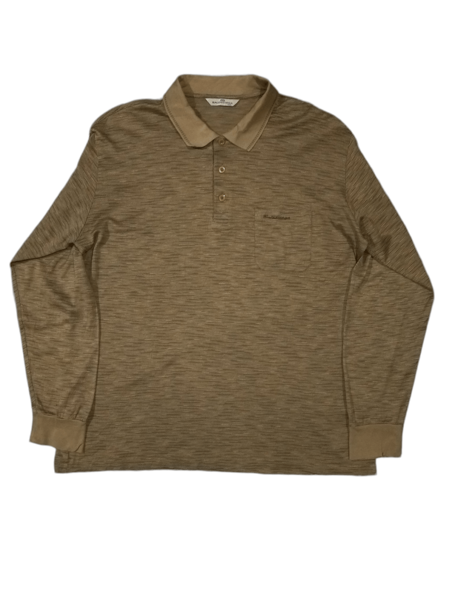 Balenciaga Balenciaga Golf Vintage Half Button Long Sleeve Size US XL / EU 56 / 4 - 1 Thumbnail