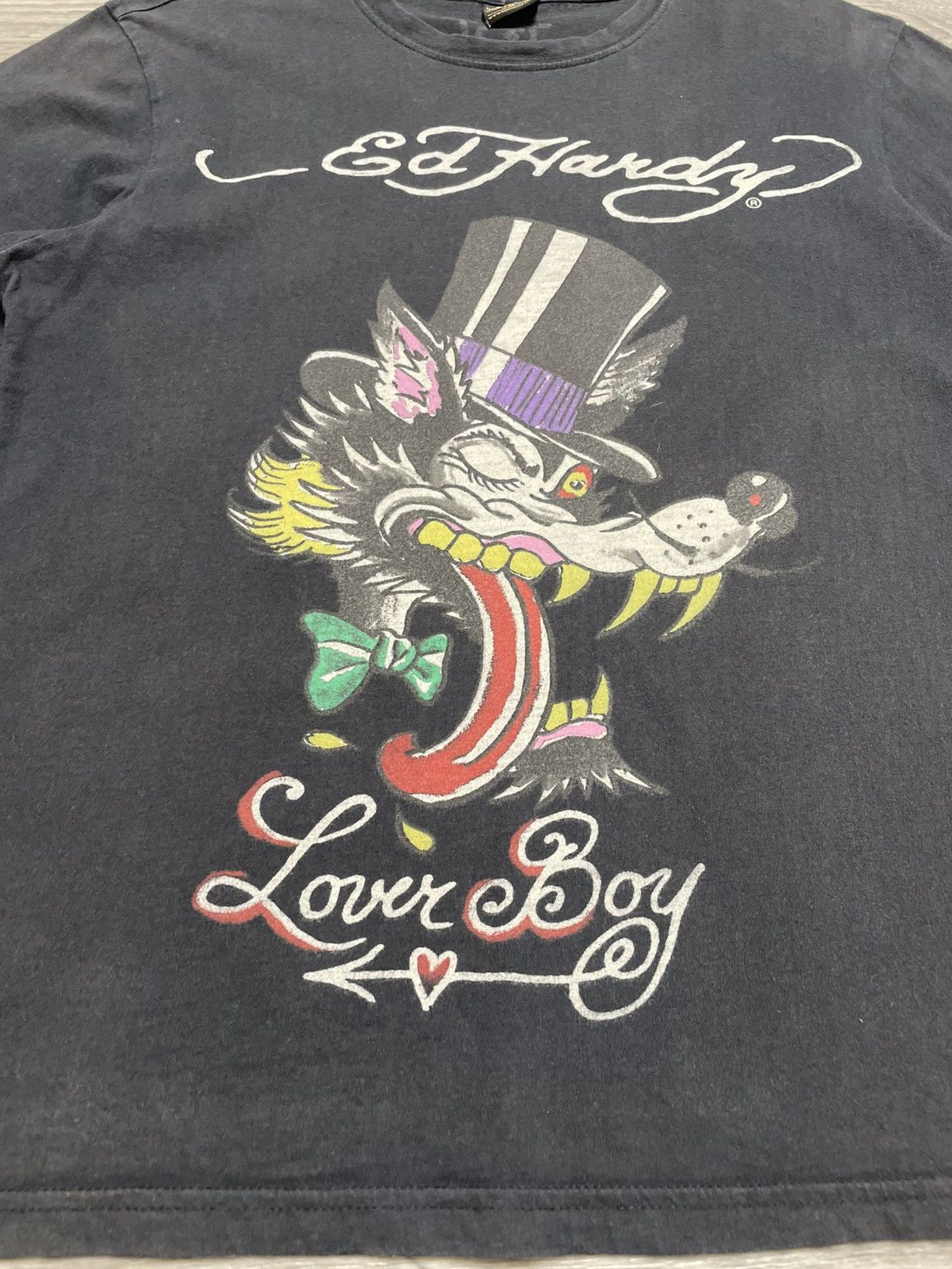 Ed Hardy Vintage Ed Hardy Lover Boy Black T-Shirt Y2K Size US M / EU 48-50 / 2 - 4 Thumbnail