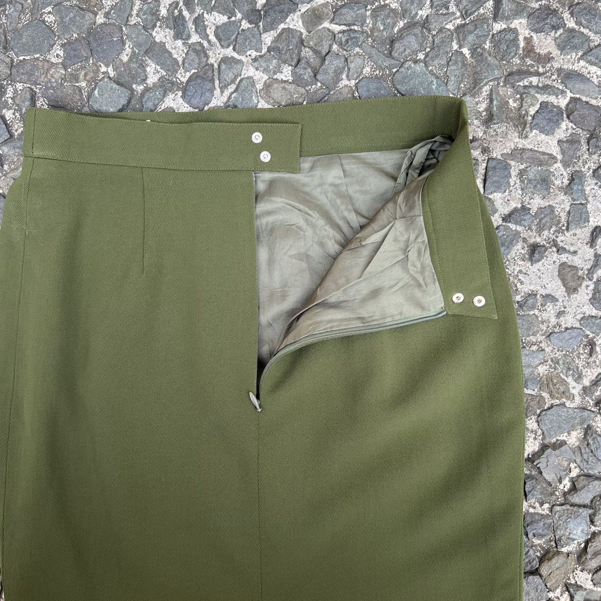 Mugler Mugler Pencil Skirt Olive Green Size 28" / US 6 / IT 42 - 3 Thumbnail
