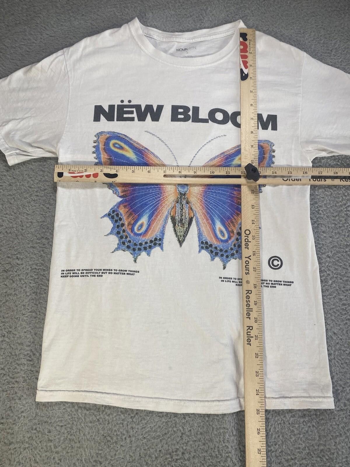 Noah Nova Mens T-Shirt Small “New Bloom” Butterfly Graphic Trip Size US S / EU 44-46 / 1 - 3 Thumbnail