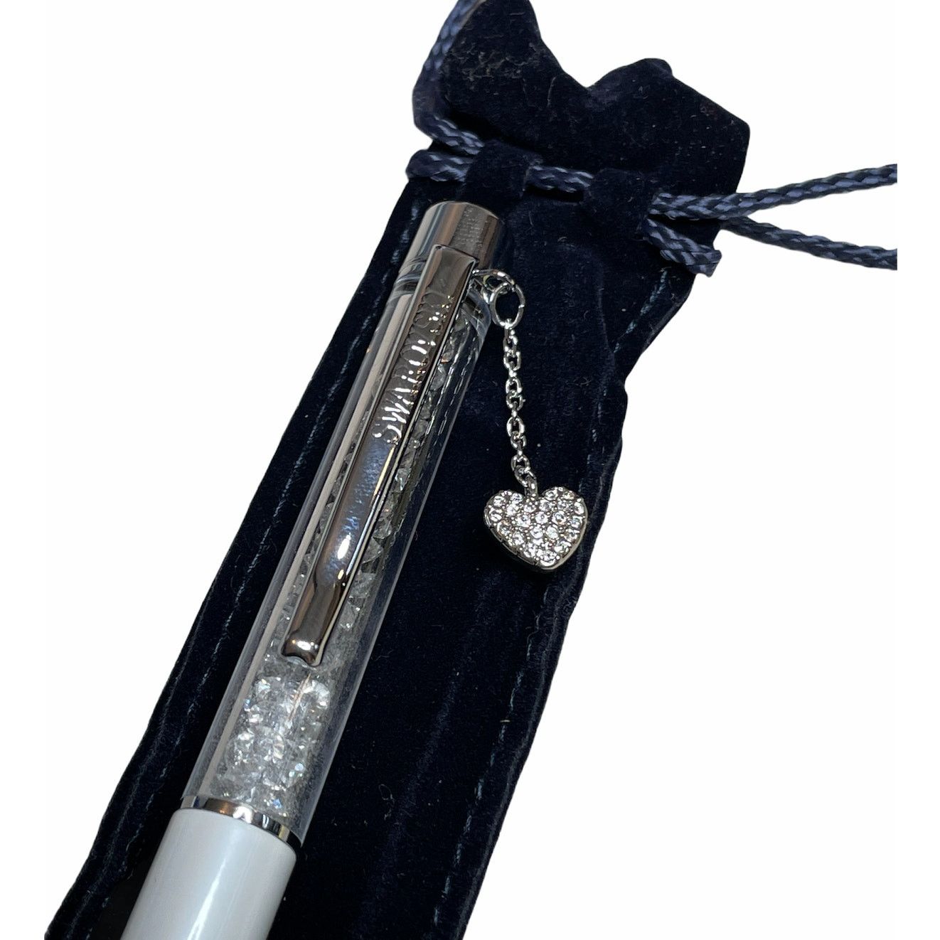 Swarovski Swarovski White Ballpoint Pen dangling heart charm new Size ONE SIZE - 12 Thumbnail