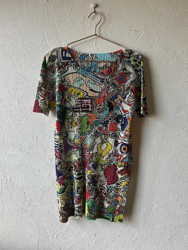 Issey Miyake Issey Miyake Graffiti short-sleeved shirt Size L / US 10 / IT 46 - 1 Thumbnail