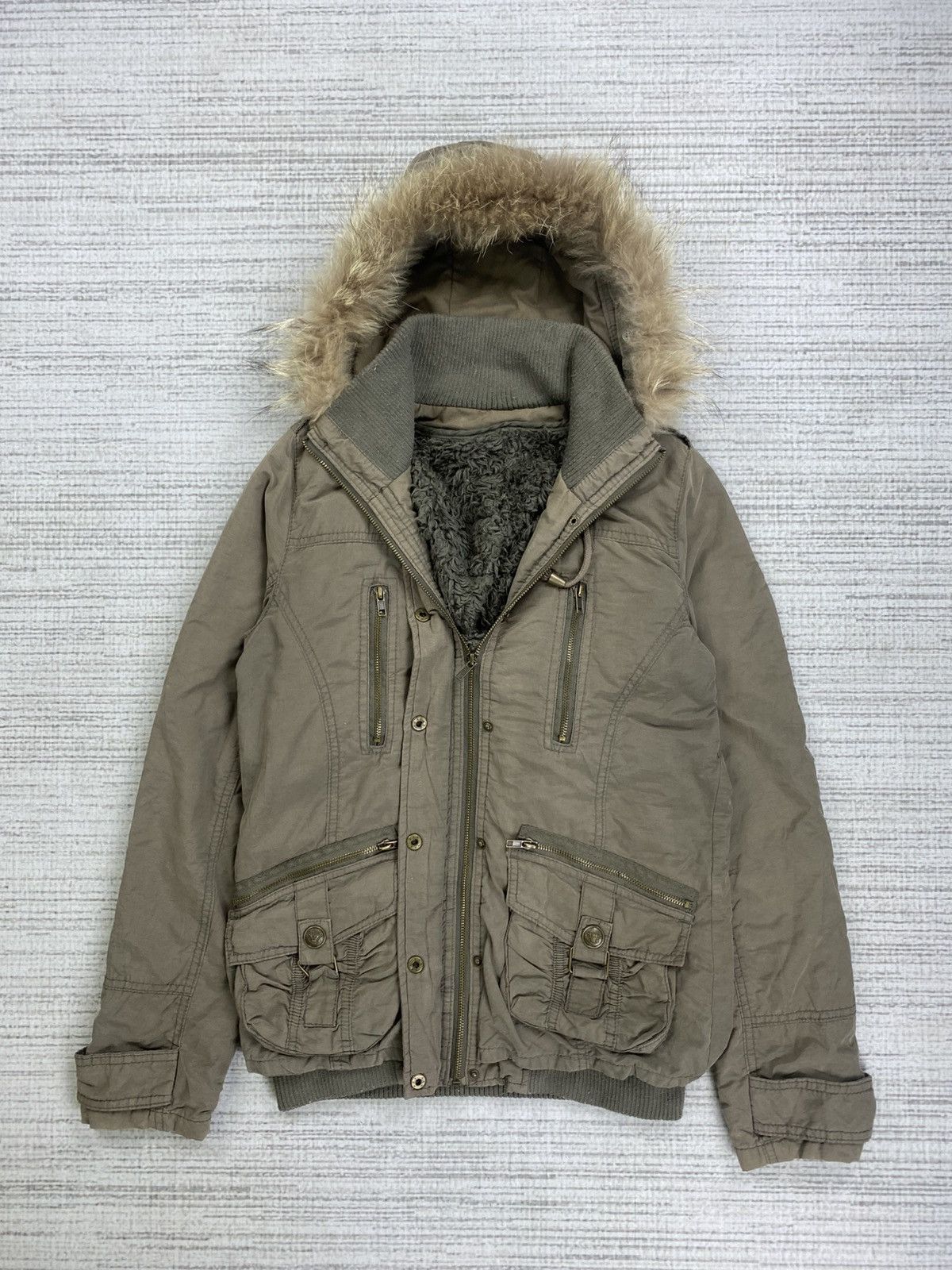 Japanese Brand × Vintage Vintage Album LGB Style Racoon Faux Fur Hoodie Jacket Size US S / EU 44-46 / 1 - 6 Thumbnail